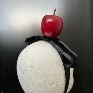 Handmade Designer Fascinator Headband Black Bow Red Apple Accessories | Handmade Designer Fascinator Headband Black  main image 2